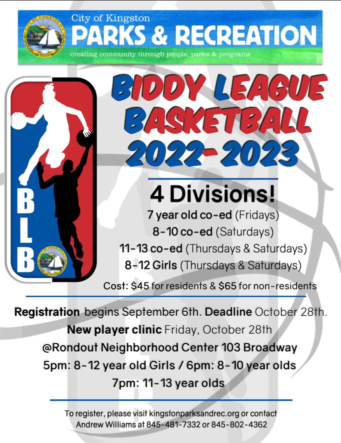 to the City of Kingston, NY Youth Basketball